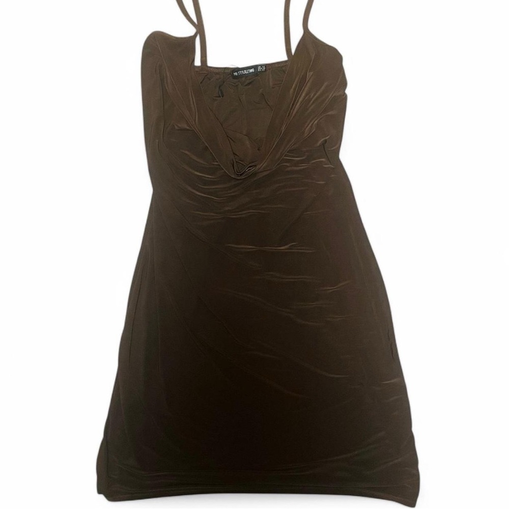 PrettyLittleThing Brown Mini Dress